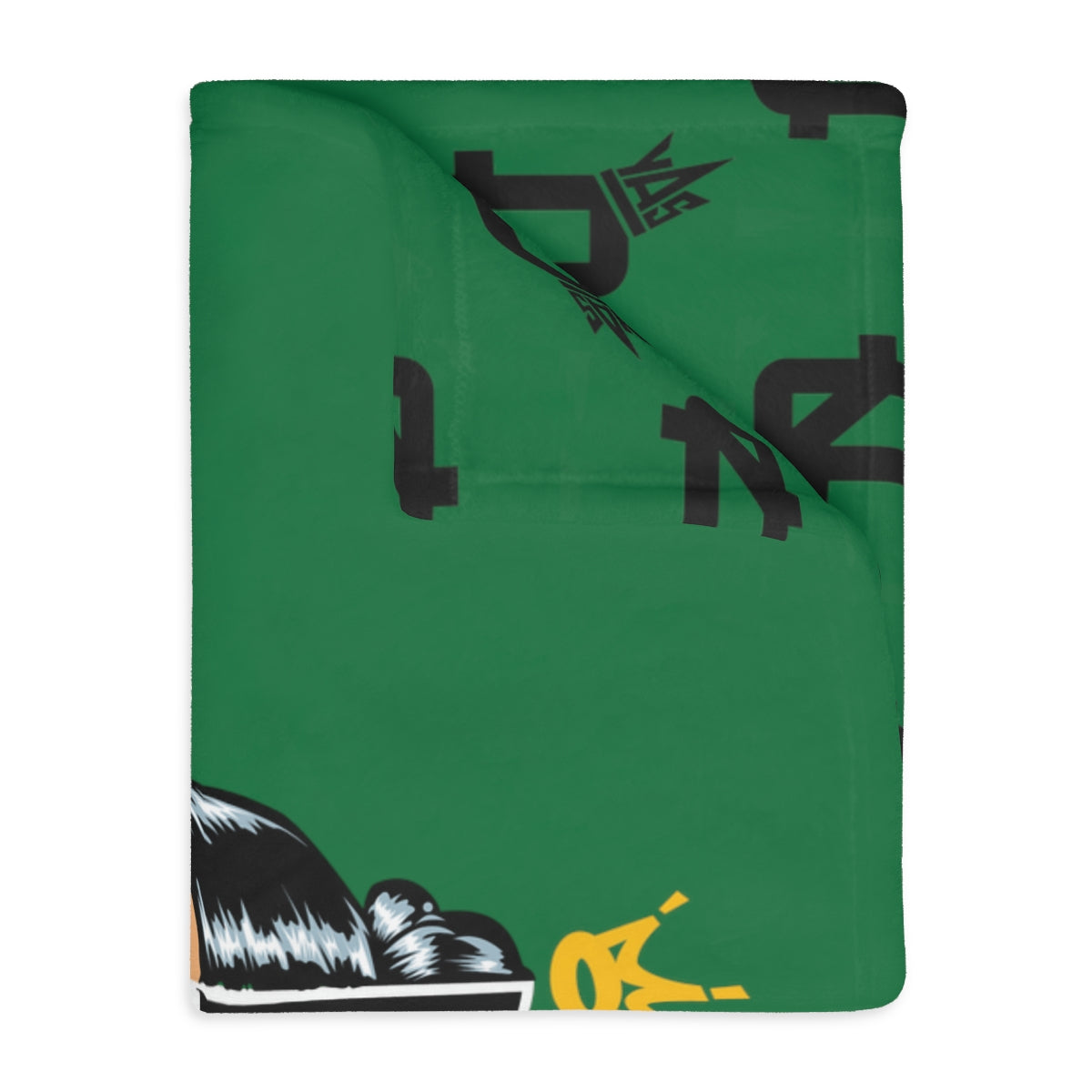 Green Proud Queen Velveteen Minky Blanket (Two-sided print)