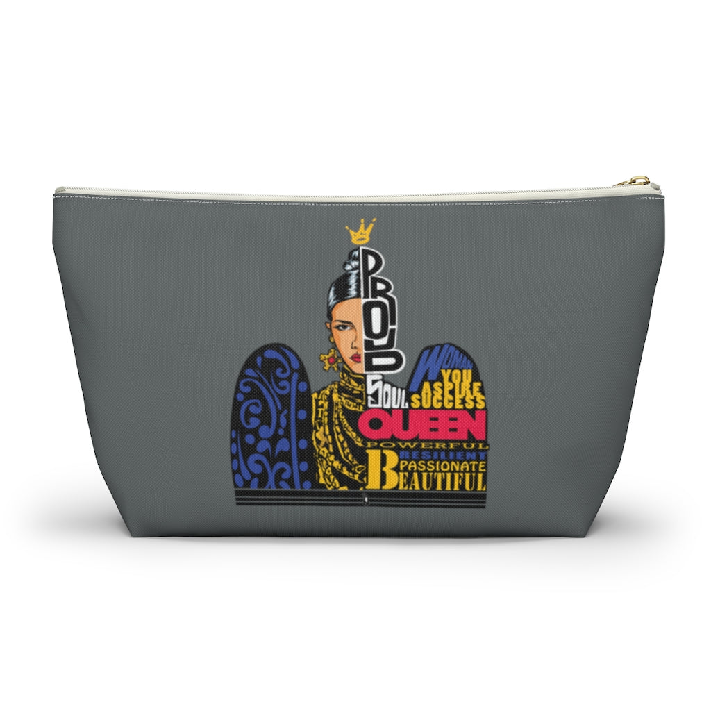 Proud Queen (Grey) Accessory Pouch w T-bottom