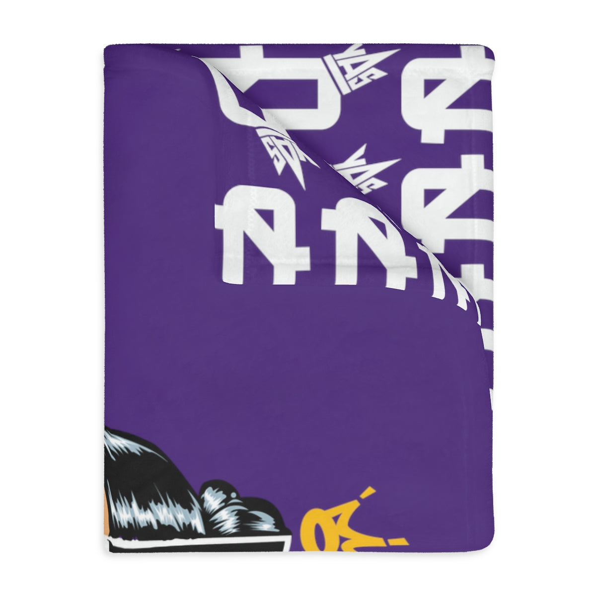 Purple Proud Queen Velveteen Minky Blanket (Two-sided print)