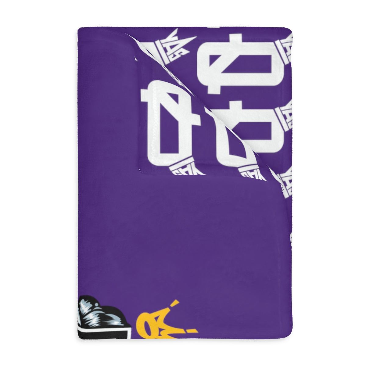 Purple Proud Queen Velveteen Minky Blanket (Two-sided print)